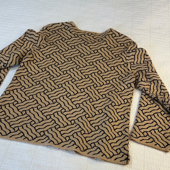 Vintage Brenda French Knit Cardigan Zip Wool Blend EUC Boxy coastal grandmother - Picture 8 of 8